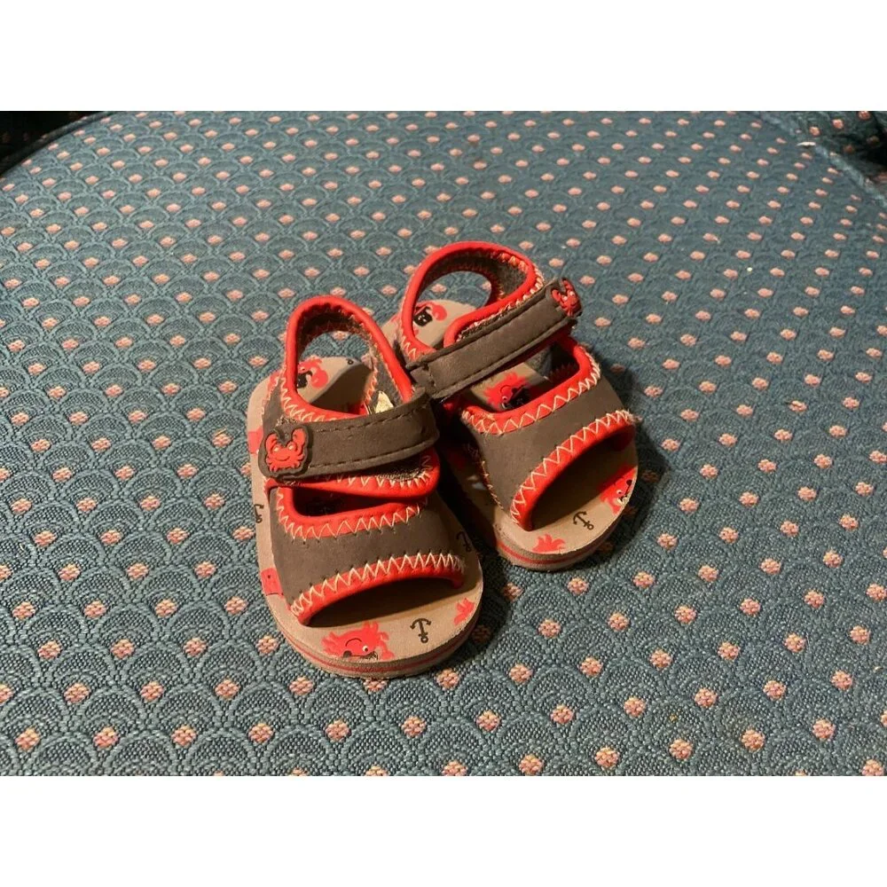 New Baby Infant Toddler Size 2 Sandals Beach Vacation Crabs Anchors So cute
